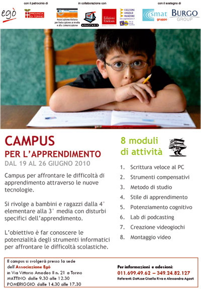 Volantino Campus Dislessia 2010